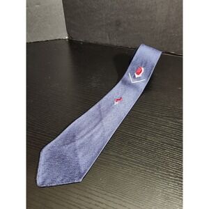 vintage‎ Navy Blue Embroidered Horse Necktie Hemsley King